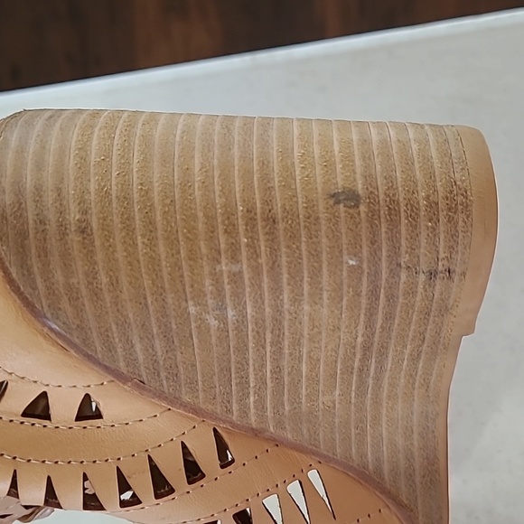 Jeffrey Campbell Rodillo Nude cutout wedge sandals size 10 - Picture 7 of 11